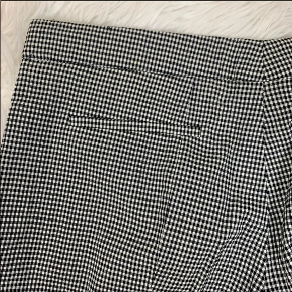 NWOT Prada Check Print Gabardine Wool Trouser Black and White Designer Women 10 - Picture 14 of 15
